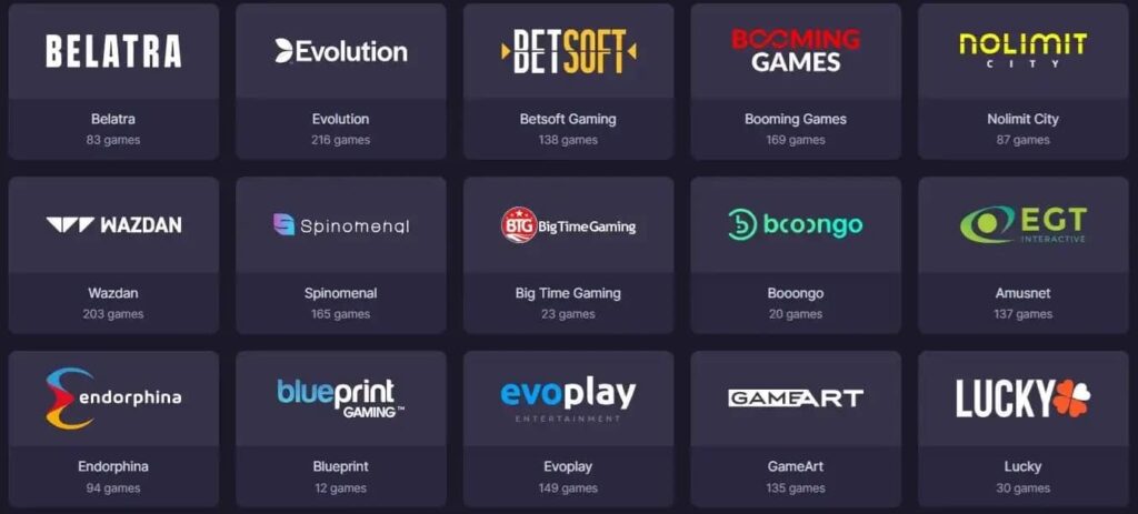 BitStarz Slot Providers